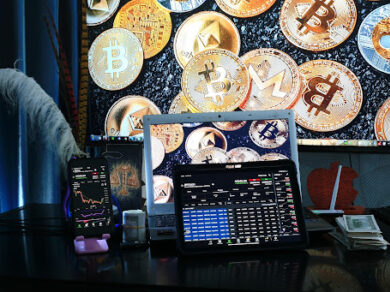 Image of cryptocurrency coins